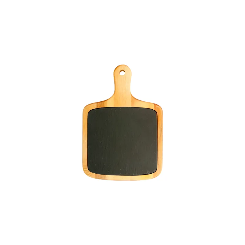 PLATEAU PRÉSENTATION RECTANGULAIRE WOOD  33x23x1,5 CM NATUREL ARDOISE+BOIS (4 UNITÉ)