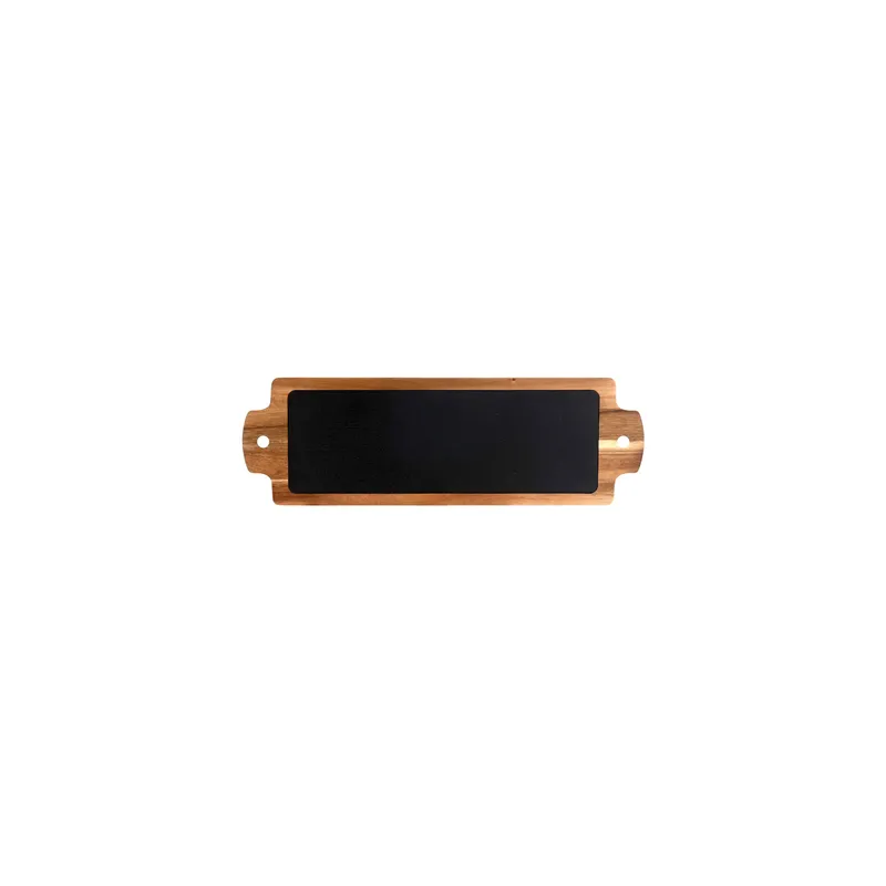 PLATEAU PRÉSENTATION RECTANGULAIRE WOOD  63,5x20x1,5 CM NATUREL ARDOISE+BOIS (2 UNITÉ)