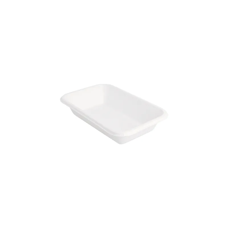PLATEAUX BIONIC 425 ML 18x12x3,5 CM BLANC BAGASSE (600 UNITÉ)
