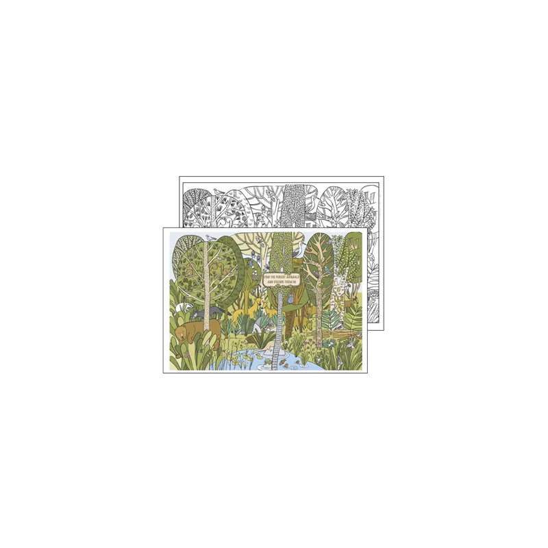 SETS DE TABLE COLORIAGE "FOREST ANIMALS" 100 G/M2 31x43 CM QUADRICHROMIE CELLULOSE (1000 UNITÉ) SETS DE TABLE COLORIAGE "FOREST ANIMALS" 100 G/M2 31x43 CM QUADRICHROMIE CELLULOSE (1000 UNITÉ)