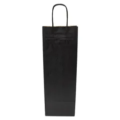 SACS SOS AVEC ANSES 1 BOTEILLE 100 G/M2 14+8x40 CM NOIR KRAFT (250 UNITÉ)