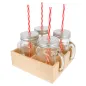 SET 4 PICHETS+PAILLE AVEC BASE