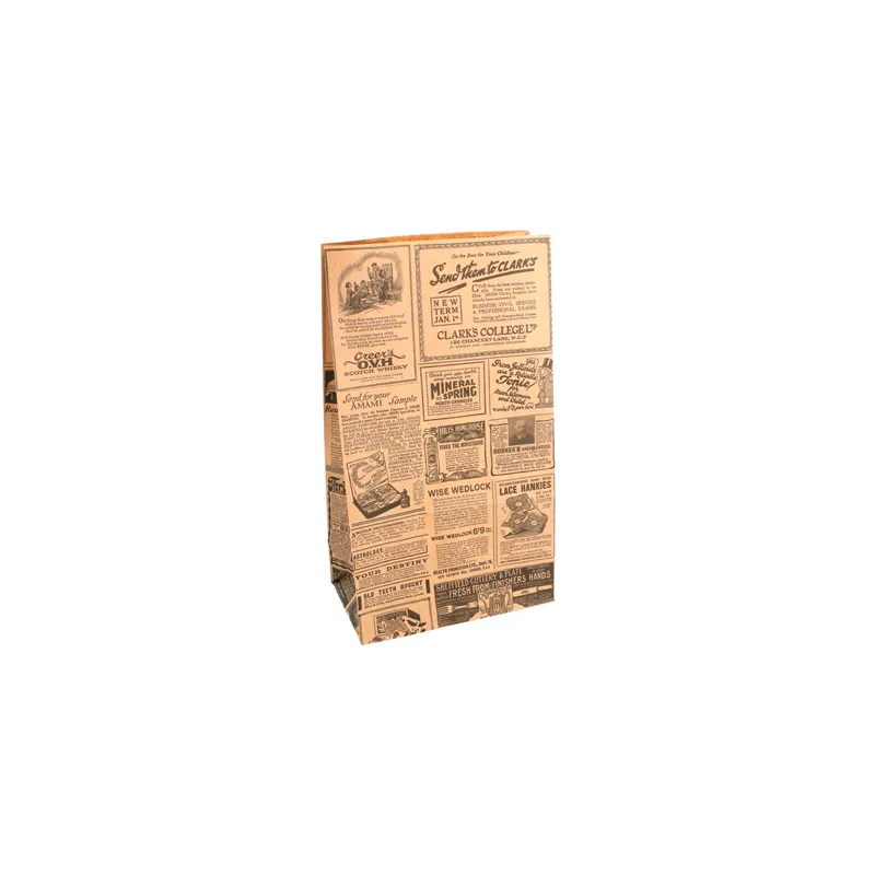 SACS SOS SANS ANSES 'TIMES' 70 G/M2 14+8x24 CM NATUREL KRAFT (1000 UNITÉ)