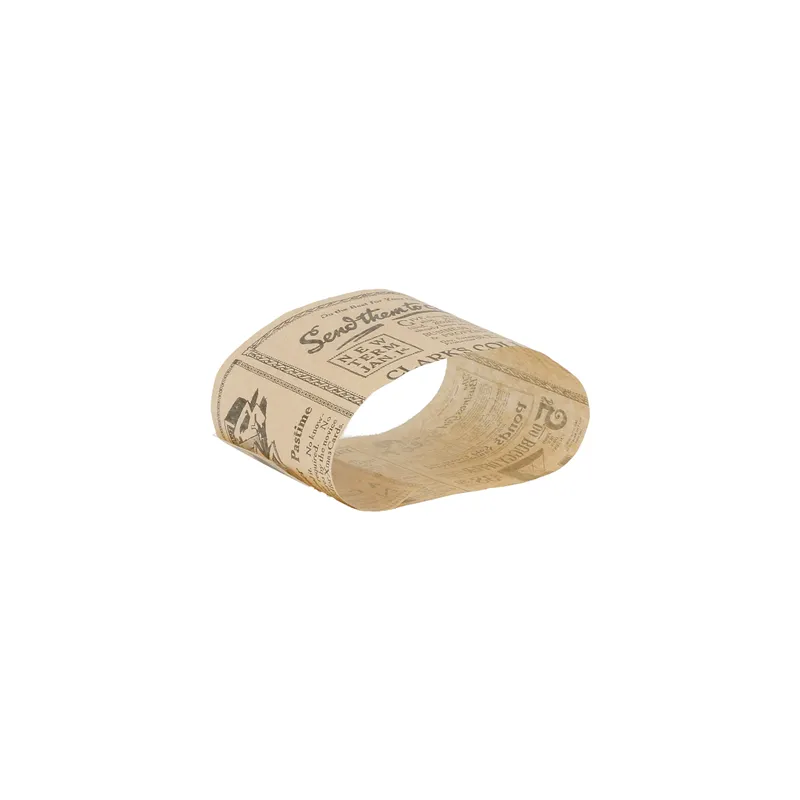 ANNEAUX KRAFT SANDWICHES 'TIMES' 34 G/M2 7x26 CM NATUREL PARCH.INGRAISSABLE (5000 UNITÉ)