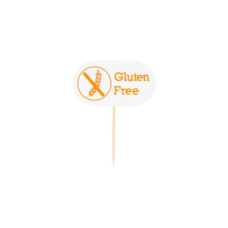 PIQUES - GLUTEN FREE   8 CM BLANC BOIS (100 UNITÉ)