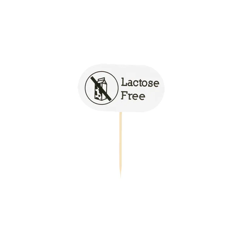 PIQUES - LACTOSE FREE   8 CM BLANC BOIS (100 UNITÉ)