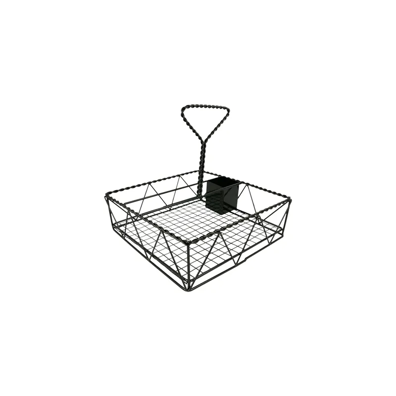 CORBEILLE "CADDY" CARRÉ 25x25x24 CM NOIR METAL (1 UNITÉ) CORBEILLE "CADDY" CARRÉ 25x25x24 CM NOIR METAL (1 UNITÉ)