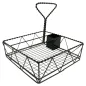 CORBEILLE "CADDY" CARRÉ 25x25x24 CM NOIR METAL (1 UNITÉ) CORBEILLE "CADDY" CARRÉ
