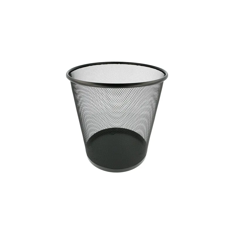 POUBELLE EN MAILLE  11 L Ø 26,5x29 CM NOIR ACIER (12 UNITÉ)
