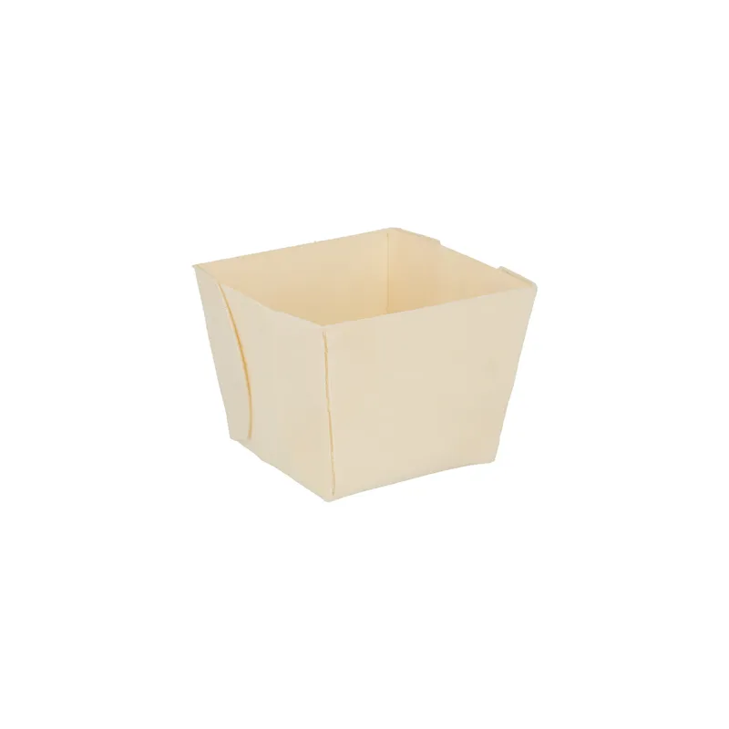 BARQUETTES CARRÉES WOOD 200 ML 7x7x5,5 CM NATUREL BOIS (500 UNITÉ)