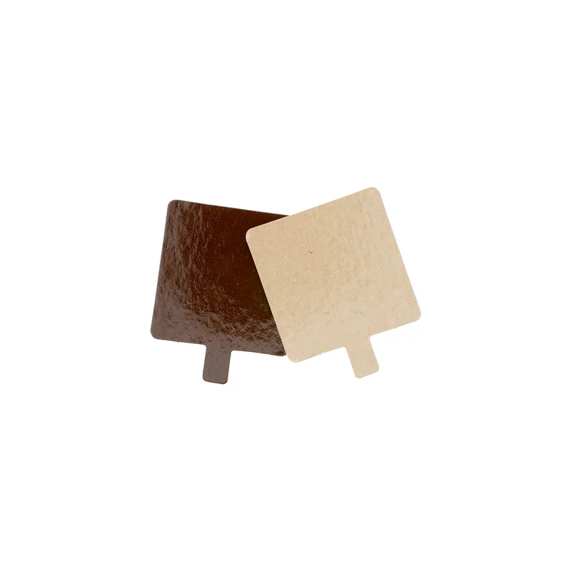 CARTONS PÂTISSERIE DEUX FACES  1100 G/M2 8x8 CM CHOCOLAT/PRALINÉ CARTON (200 UNITÉ)