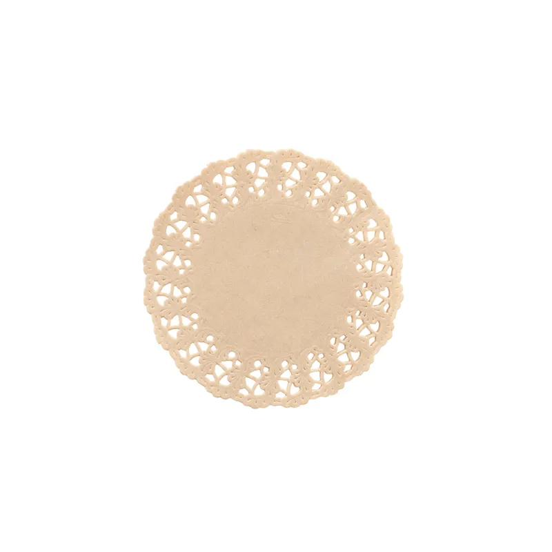 DENTELLES RONDES AJOURÉES  40 G/M2 Ø 24 CM NATUREL KRAFT (250 UNITÉ)