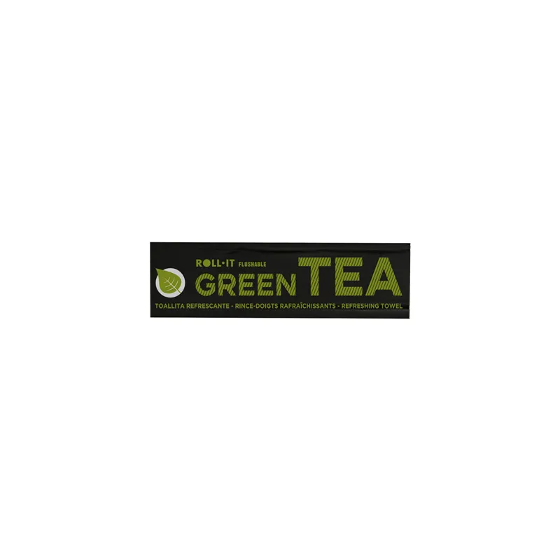 RINCE-DOIGTS FLUSHABLE ROLL-IT 'ROLL-IT GREEN TEA' 50 G/M2 14,5x4 CM BLANC CELLULOSE (1280 UNITÉ)
