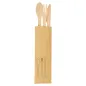 SET FOURCHETTE, COUTEAU, CUILLÈRE WOOD 'CURVE' 18,5 CM NATUREL BOIS (200 UNITÉ) SET FOURCHETTE, COUTEAU, CUILLÈRE
