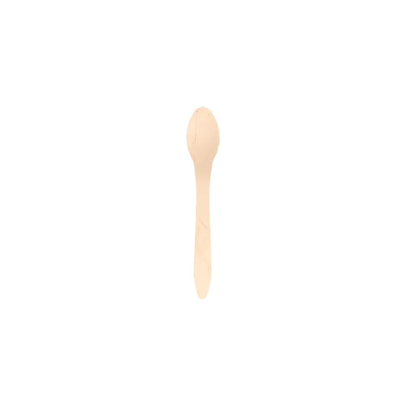 CUILLÈRES WOOD 'CURVE'  18,7 CM NATUREL BOIS (100 UNITÉ)