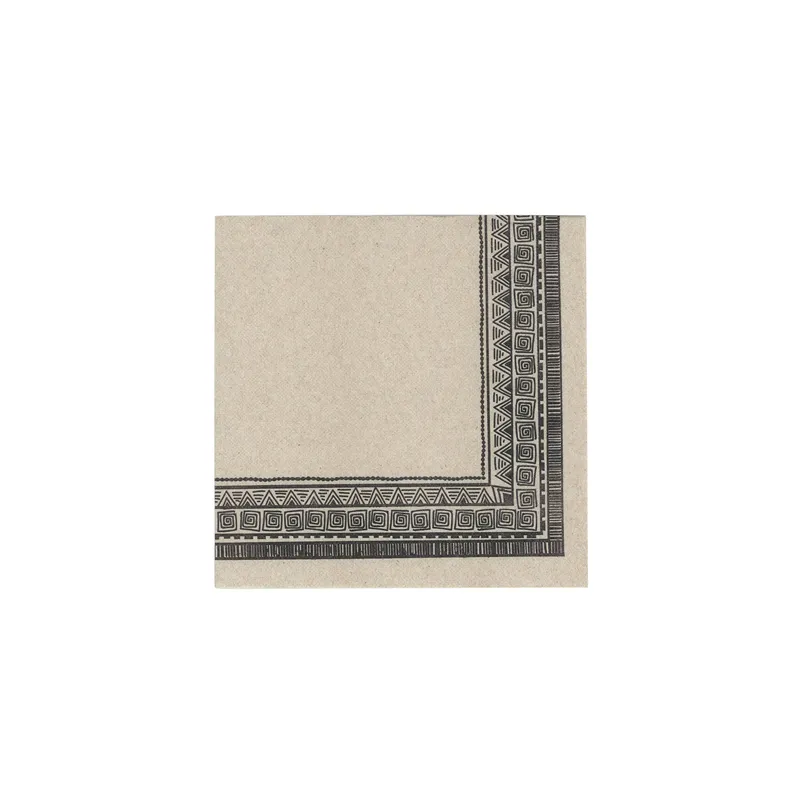 SERVIETTES ECOLABEL DOUBLE POINT 'NAIROBI' 18 G/M2 40x40 CM NATUREL OUATE RECYCLÉE (1200 UNITÉ)
