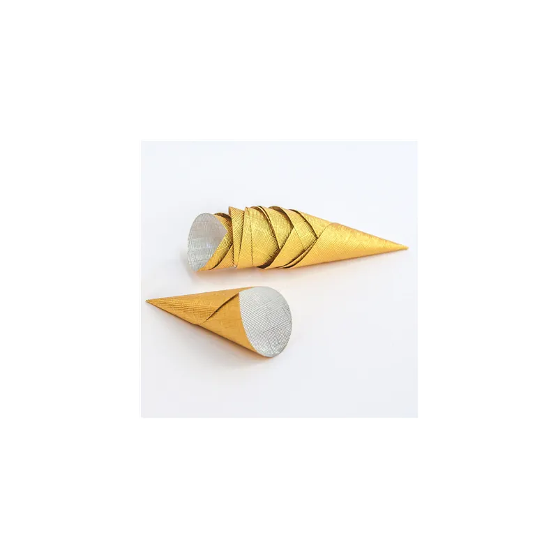 CÔNES PETIT FOURS   5,8x2,2 CM DORE ALUMINIUM (3500 UNITÉ)