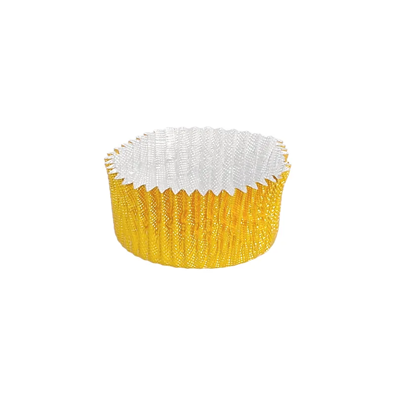 CAPSULES PETIT FOURS   Ø 3,2x1,7 CM DORE ALUMINIUM (1500 UNITÉ)