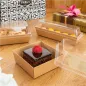 BARQUETTES 250 + 12,5 PE G/M2 10,5x10,5x3,5 CM NATUREL KRAFT (1000 UNITÉ) BARQUETTES