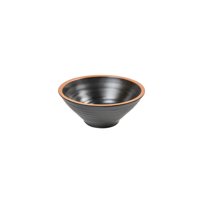 BOLS ASAMI WARE 1100 ML Ø20,3x8,5 CM NOIR MÉLAMINE (12 UNITÉ)