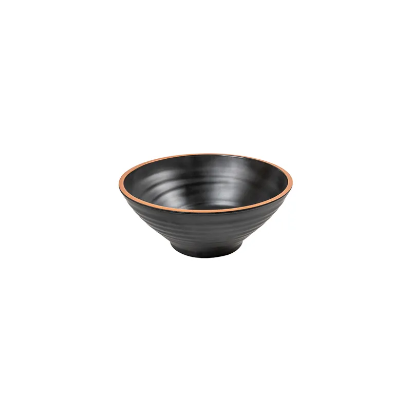 BOLS ASAMI WARE 1600 ML Ø23,3x9,7 CM NOIR MÉLAMINE (6 UNITÉ)