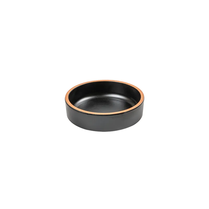 ASSIETTES CREUSES ASAMI WARE 260 ML Ø11,7x3,6 CM NOIR MÉLAMINE (12 UNITÉ)