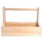 BOÎTE PRÉSENTATION AVEC ANSE 25x15,3x18 CM NATUREL BOIS (1 UNITÉ) BOÎTE PRÉSENTATION AVEC ANSE