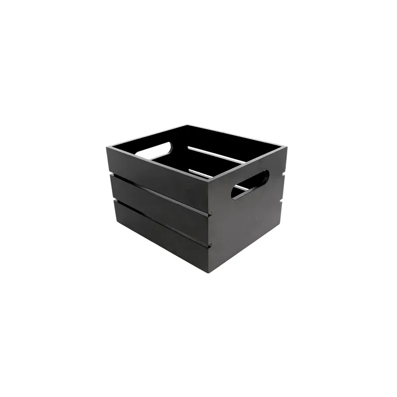 CAISSE PRESENTOIR   19x16x12 CM NOIR BAMBOU (1 UNITÉ)