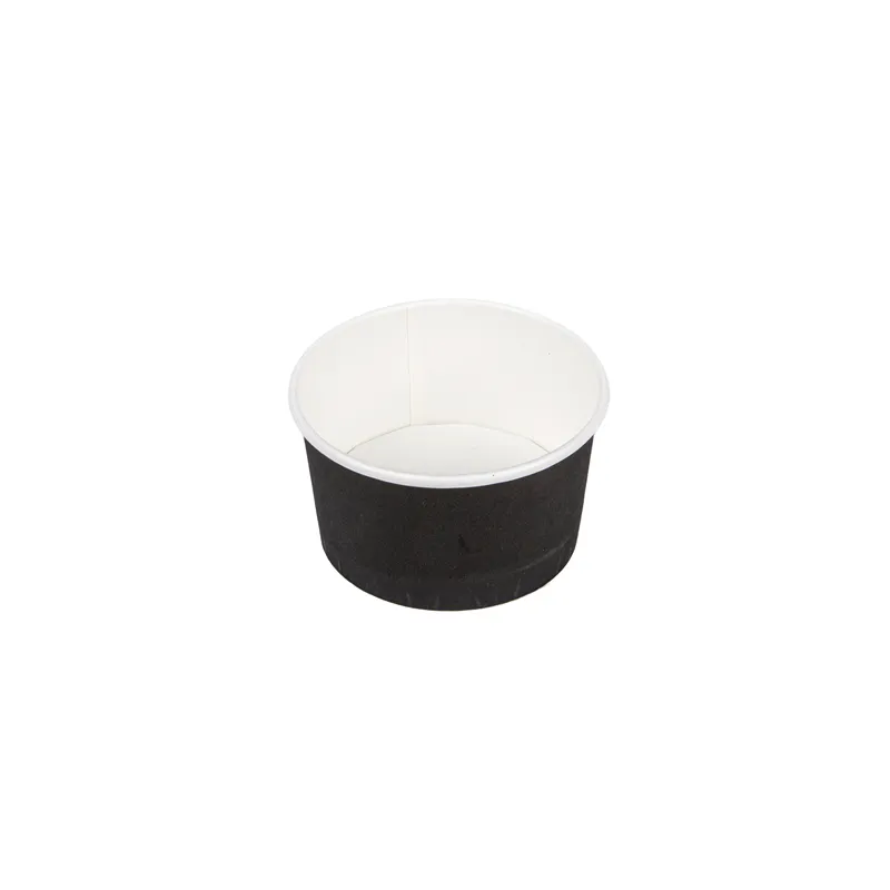 POTS À GLACES  180 ML 250 + 18PE G/M2 Ø 8,7x5,2 CM NOIR CARTON (2000 UNITÉ)
