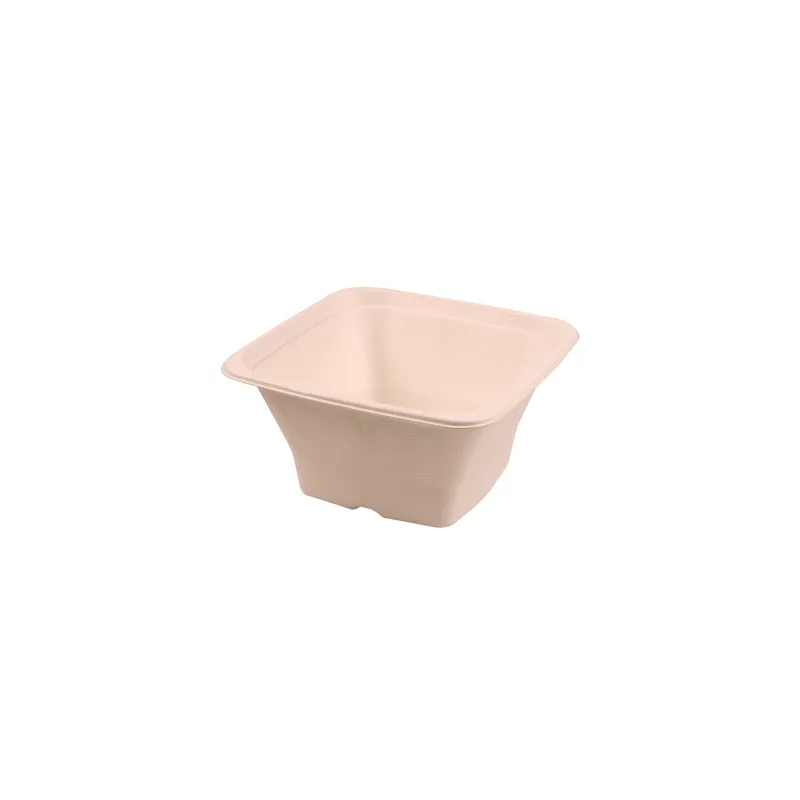 BOLS CARRÉS BIONIC 1,2 L 18x18x9 CM NATUREL BAGASSE (400 UNITÉ)