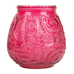 VERRE POUR BOUGIES 9,5x9,5 CM ROUGE VERRE (60 UNITÉ)