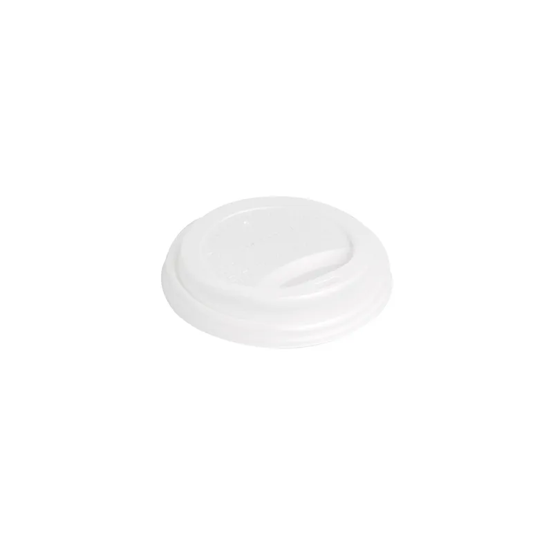 COUVERCLES POUR GOBELETS 300/360 ML 'BIODEGRADABLE' BLANC CPLA (1000 UNITÉ) COUVERCLES POUR GOBELETS 300/360 ML 'BIODEGRADABLE' BLANC CPLA (1000 UNITÉ)