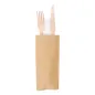 SET 3/1 COUVERTS +SERVIETTE WOOD 'CLASSIC' 20 CM NATUREL BOIS (100 UNITÉ) SET 3/1 COUVERTS +SERVIETTE