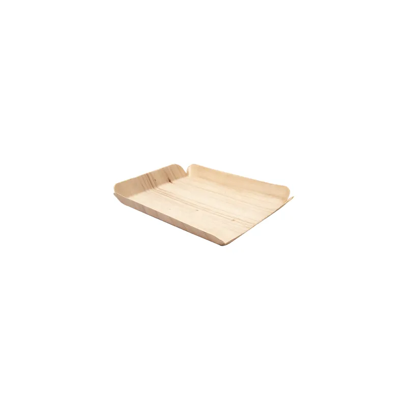 BARQUETTES RECTANGULAIRES WOOD  15x11,5x1,5 CM NATUREL BOIS (50 UNITÉ)