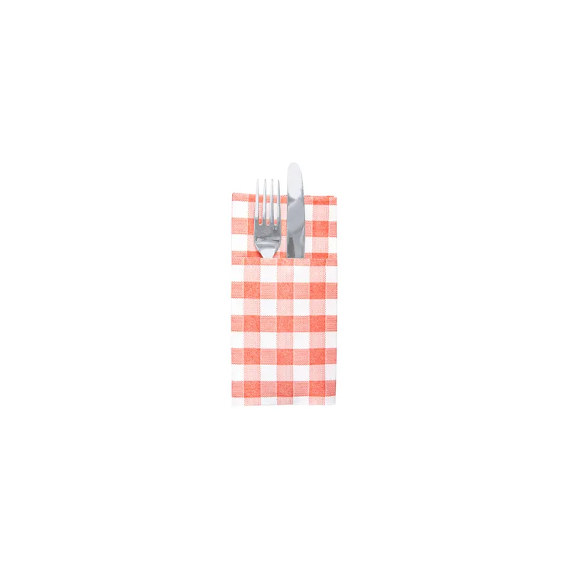 SERVIETTES KANGOUROU LIKE LINEN 'VICHY' 70 G/M2 40x40 CM ROUGE SPUNLACE (700 UNITÉ)