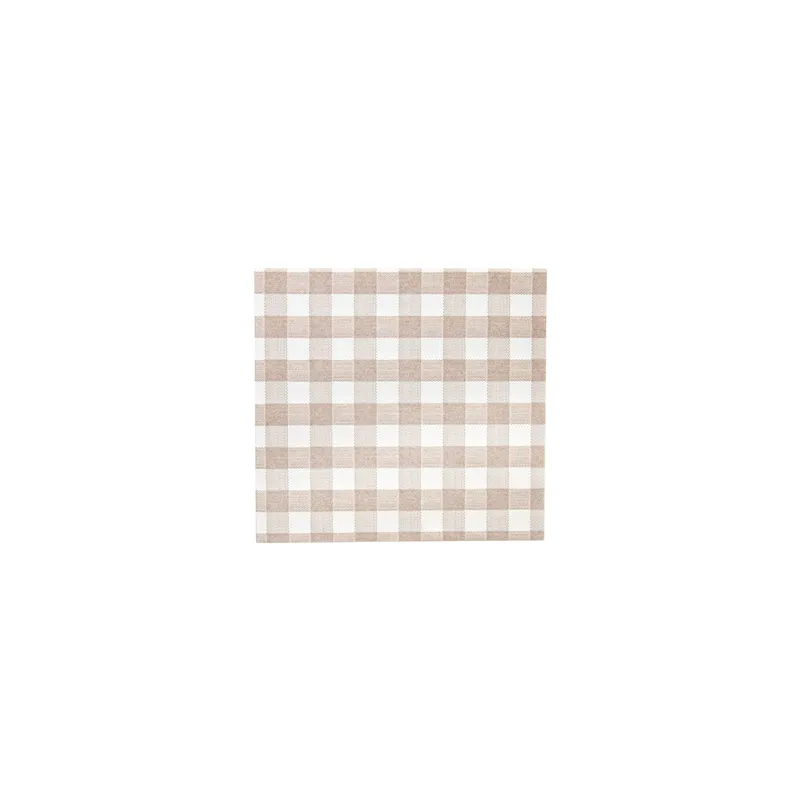 SERVIETTES LIKE LINEN 'VICHY' 70 G/M2 40x40 CM TAUPE SPUNLACE (600 UNITÉ)