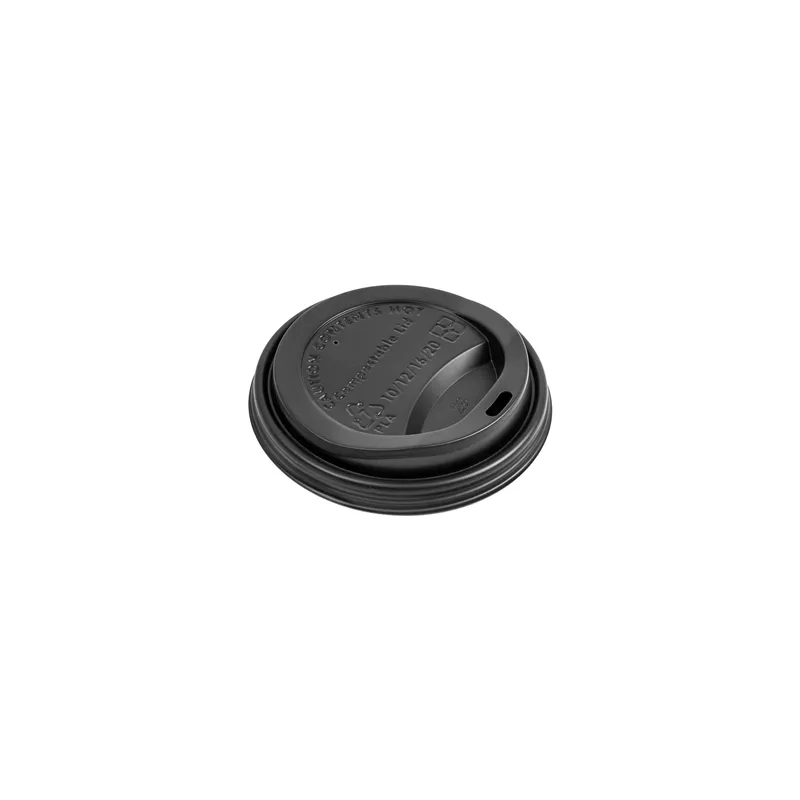 COUVERCLES POUR GOBELETS 300/360 ML 'BIODEGRADABLE' NOIR CPLA (1000 UNITÉ) COUVERCLES POUR GOBELETS 300/360 ML 'BIODEGRADABLE' NOIR CPLA (1000 UNITÉ)