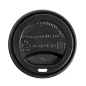 COUVERCLES POUR GOBELETS 300/360 ML 'BIODEGRADABLE' NOIR CPLA (1000 UNITÉ) COUVERCLES POUR GOBELETS 300/360 ML