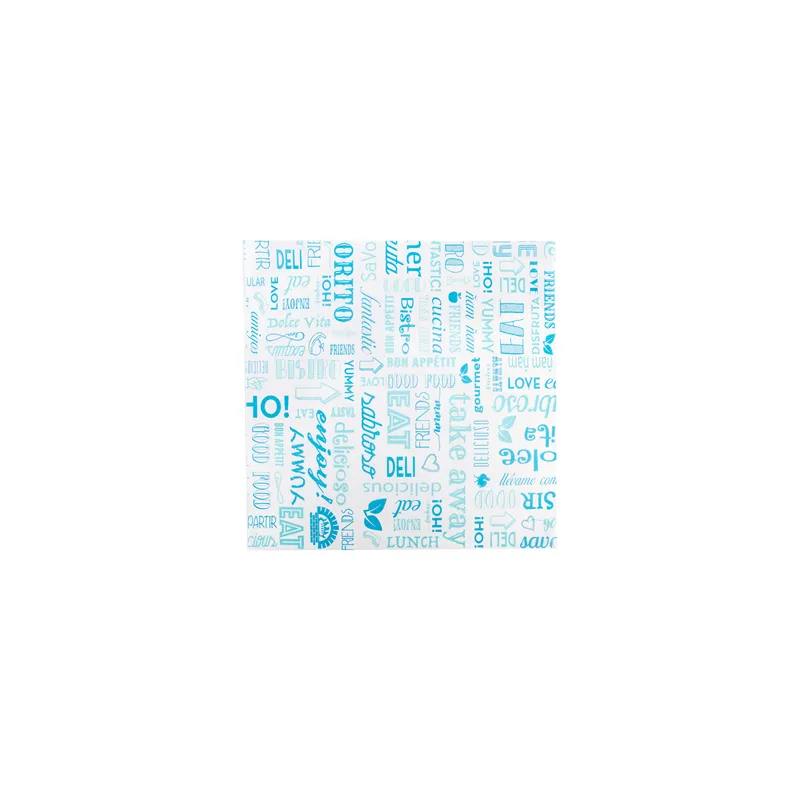 PAPIER INGRAISSABLES BASKET 'BLUE PAROLE' 35 G/M2 31x31 CM BLANC PARCH.INGRAISSABLE (1000 UNITÉ)