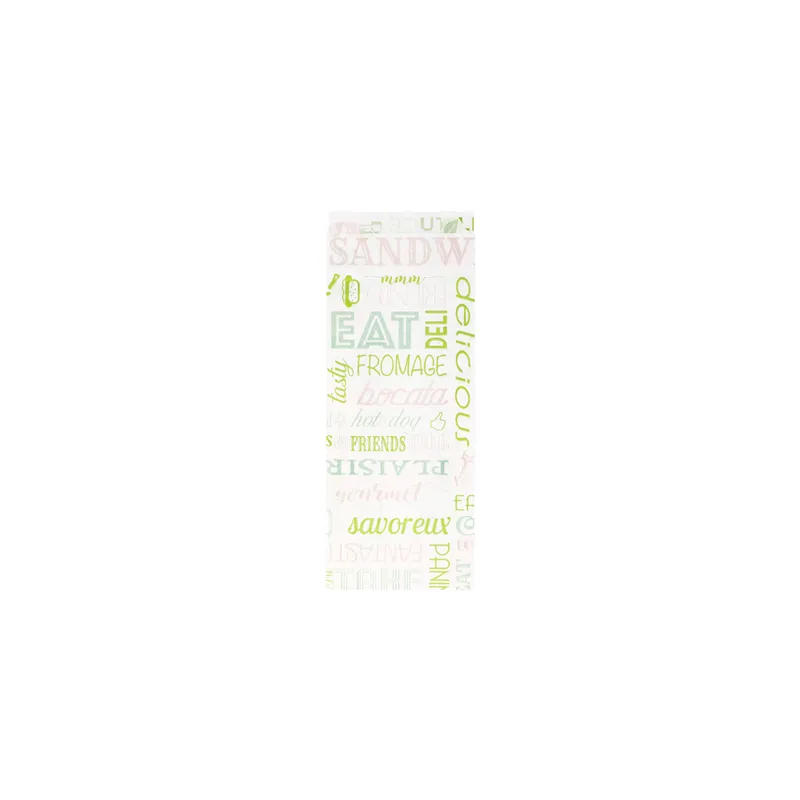 SACS SANDWICHS 'GREEN PAROLE' 35 G/M2 9+4x22 CM BLANC PARCH.INGRAISSABLE (500 UNITÉ)