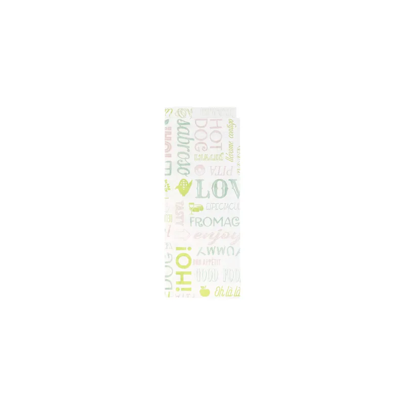 PAPIER INGRAISSABLES OUVERT 2 CÔTÉS 'GREEN PAROLE' 35 G/M2 9+3x22 CM BLANC PARCH.INGRAISSABLE (500 UNITÉ)