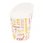 GOBELETS À FRITES OUVERT 'PAROLE' 9 OZ - 270 ML 220 + 18PE G/M2 Ø7x11,5 CM BLANC CARTON (100 UNITÉ) GOBELETS À FRITES OUVERT