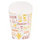 GOBELETS À FRITES OUVERT 'PAROLE' 9 OZ - 270 ML 220 + 18PE G/M2 Ø7x11,5 CM BLANC CARTON (100 UNITÉ) GOBELETS À FRITES OUVERT