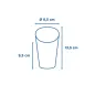 GOBELETS À FRITES OUVERT 'PAROLE' 16 OZ - 480 ML 220 + 18PE G/M2 Ø8,5x13,5 CM BLANC CARTON (50 UNITÉ) GOBELETS À FRITES OUVERT