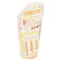 GOBELETS À FRITES OUVERT 'PAROLE' 22 OZ - 660 ML 250 + 18PE G/M2 Ø8,5x18 CM BLANC CARTON (50 UNITÉ) GOBELETS À FRITES OUVERT