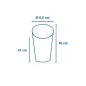 GOBELETS À FRITES OUVERT 'PAROLE' 22 OZ - 660 ML 250 + 18PE G/M2 Ø8,5x18 CM BLANC CARTON (50 UNITÉ) GOBELETS À FRITES OUVERT