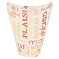 GOBELETS À FRITES AVEC FERMETURE 'PAROLE' 12 OZ - 360 ML 220 + 18PE G/M2 6,7x12,5 CM BLANC CARTON (100 UNITÉ) GOBELETS À FRITES AVEC FERMETURE