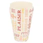 GOBELETS À FRITES AVEC FERMETURE 'PAROLE' 12 OZ - 360 ML 220 + 18PE G/M2 6,7x12,5 CM BLANC CARTON (100 UNITÉ) GOBELETS À FRITES AVEC FERMETURE