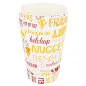 GOBELETS À FRITES AVEC FERMETURE 'PAROLE' 16 OZ - 480 ML 220 + 18PE G/M2 8,5x14 CM BLANC CARTON (50 UNITÉ) GOBELETS À FRITES AVEC FERMETURE