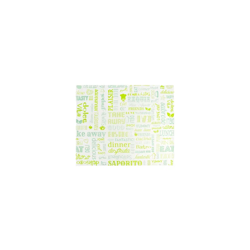 PAPIER INGRAISSABLES BASKET 'GREEN PAROLE' 35 G/M2 31x38 CM BLANC PARCH.INGRAISSABLE (1000 UNITÉ)